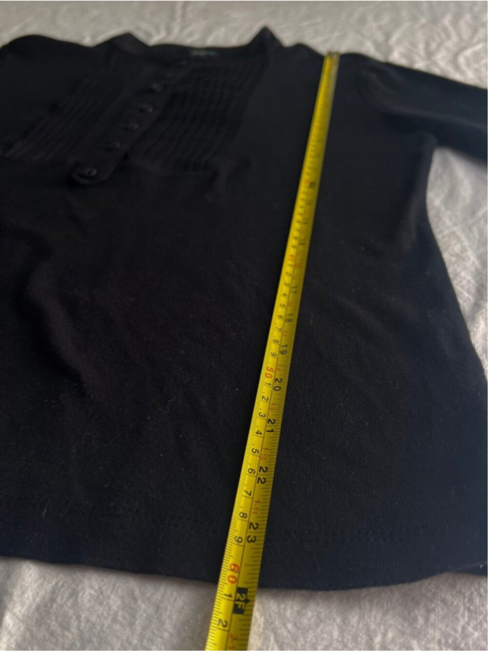 Vintage Y2K Ralph Lauren Lauren Jeans Co. Black Tuxedo Pleated Bib Top Sz M - Picture 7 of 10